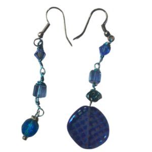Hand Crafted Be A Little Different Glass Beaded Hippy Earrings Hand Crafted